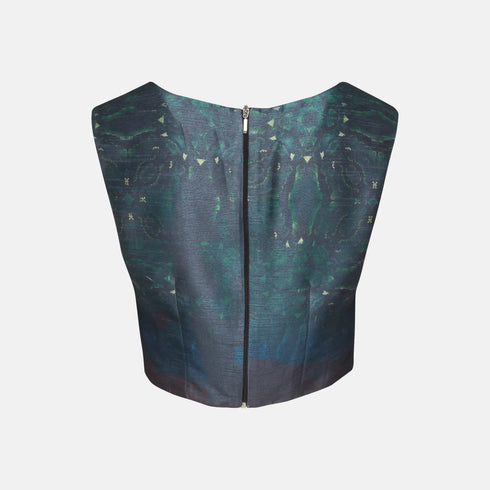 Cropped Silk Top